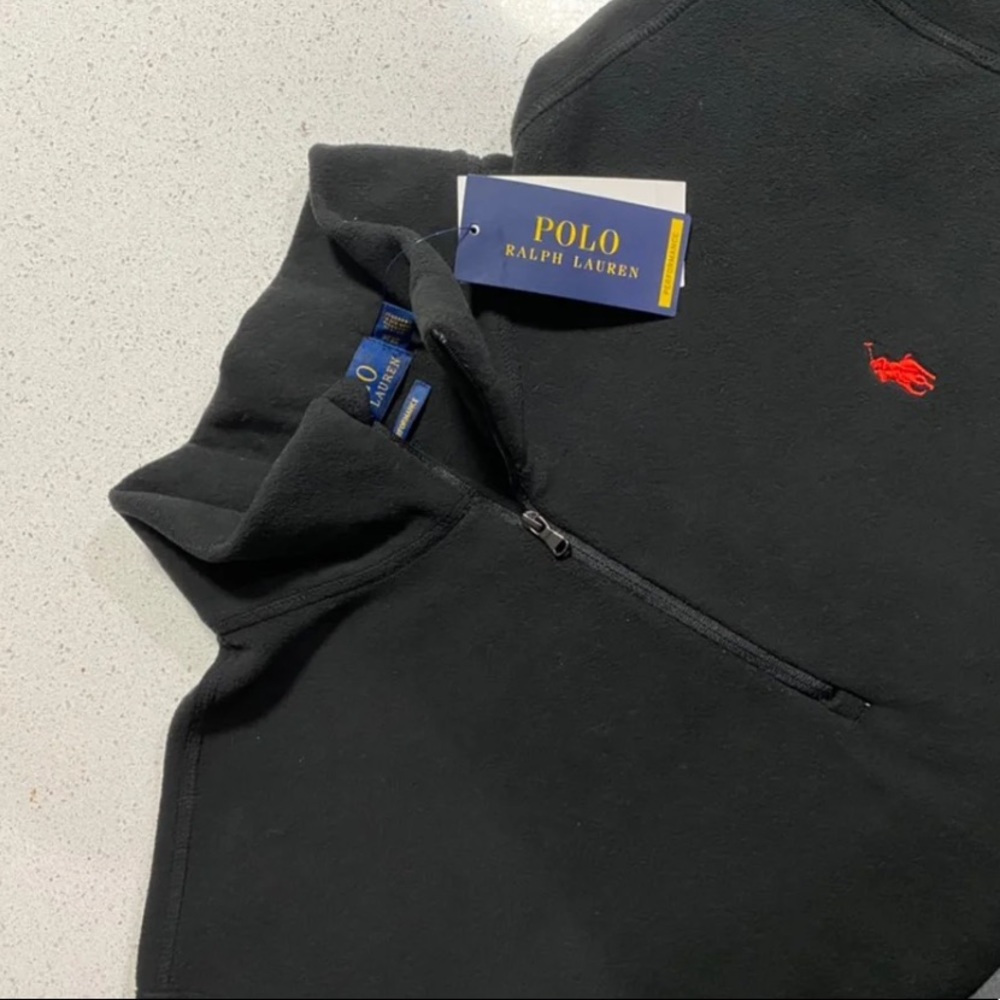 NWT // Ralph Lauren Polo Fleece 1/4 Zip XL - Black